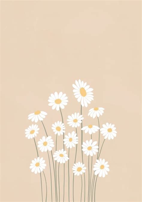 Quadro Warm Beige Daisies Obrah Quadros E Posters Para Transformar