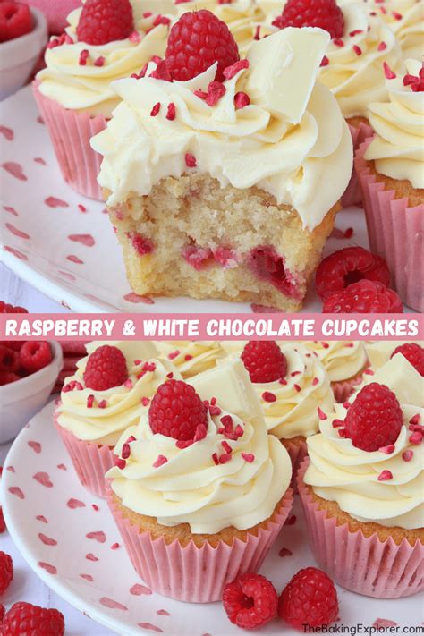 Raspberry White Chocolate Cupcakes The Baking Explorer