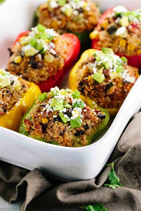 Stuffed Peppers With Ground Turkey Quinoa Jessica Gavin