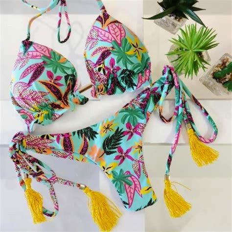 Maillot De Bain Ashgaily Sexy Imprimer Bikini Femmes Maillot De Bain Bikini Ensemble Licou