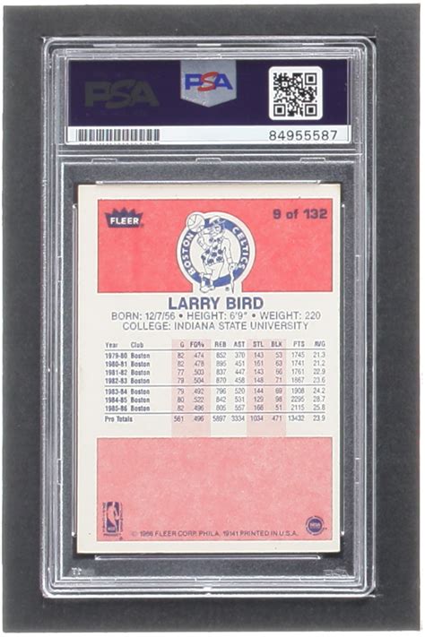 Larry Bird Signed Fleer Psa Auto Pristine Auction