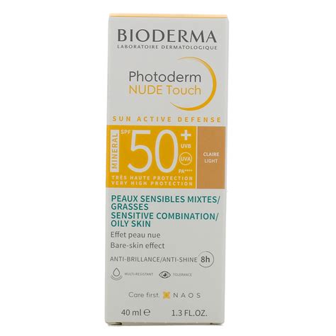 Crème solaire teintée SPF 50 Bioderma Photoderm Nude Touch Mineral