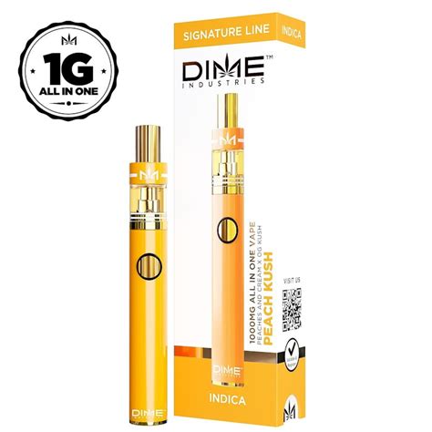 Dime Industries Peach Kush 1000mg All In One Device Leafly