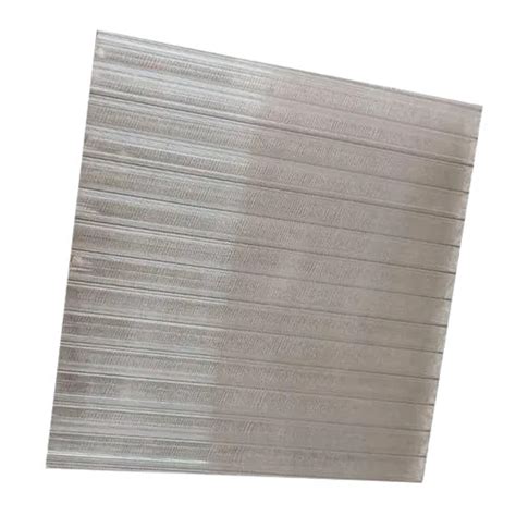 Corrugated 6 Mm Thick Water Resistant Polycarbonate Embossed Sheet At