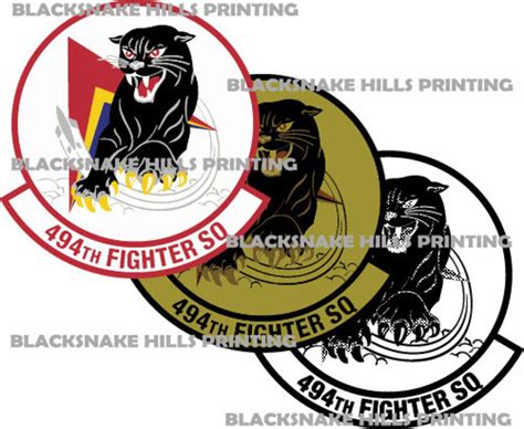 494th Fighter Squadron Patch Vector Image Files Ai Pdf Etsy