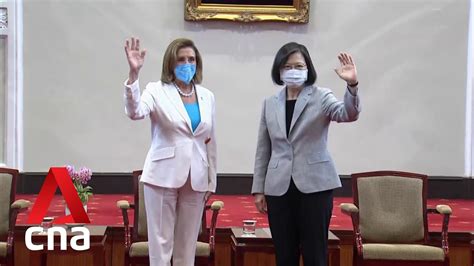 Us House Speaker Nancy Pelosi Meets Taiwan President Tsai Ing Wen In