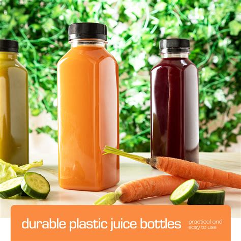 Decadorn Oz Plastic Juice Bottles For Juicing Pack Plastic