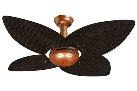 Ventilador De Teto Office Jet Aspen Venti Delta Cobre Rattan Marrom