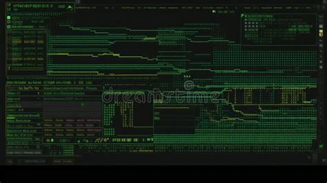 Hackers Screen Program Code Beautiful Illustration Picture Stock Image