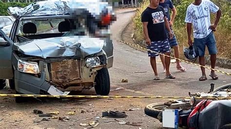 V Deo Motociclista Morre Ap S Bater De Frente Carro No Interior