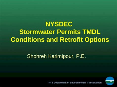 Ppt Nys Department Of Environmental Conservation Nysdec Stormwater