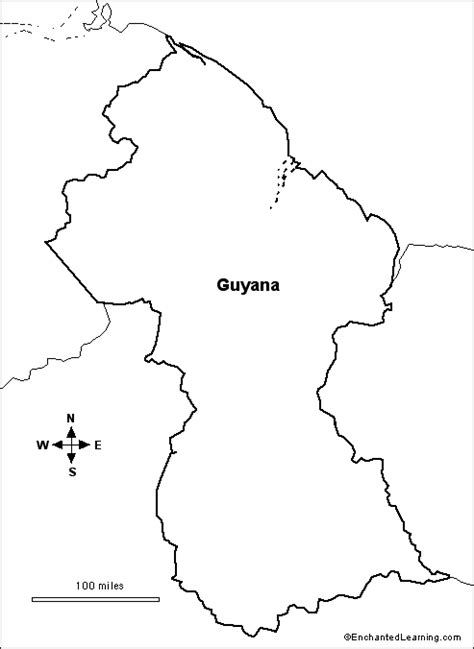 Blank Map Of Guyana