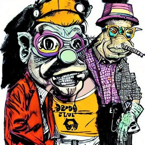 Krea Bebop And Rocksteady As Raoul Duke And Doctor Gonzo From Fear