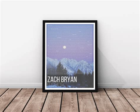 Zach Bryan Elisabeth Album Full Album Lyrics Poster Instant Download ...