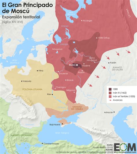 El mapa del Gran Principado de Moscú el origen histórico de Rusia