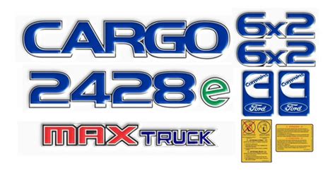 Adesivo Ford Cargo 2428 6x2 Max Truck Emblema Resinado 17644