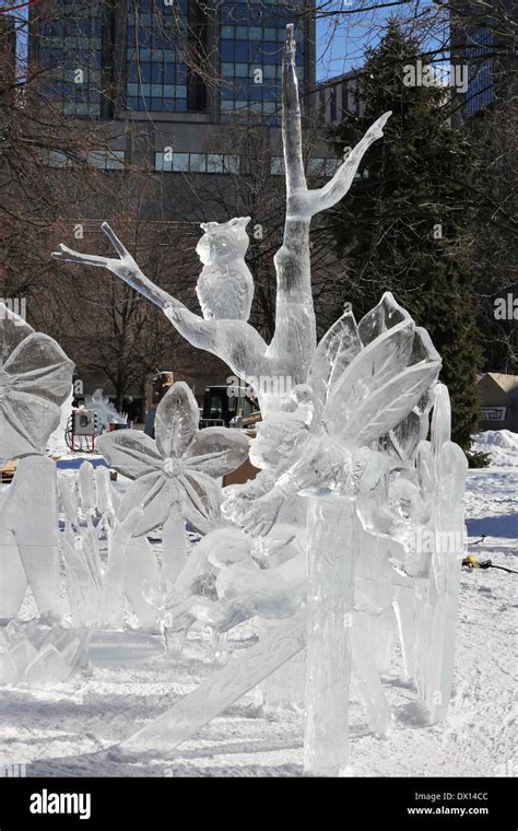 An Ice Sculpture At The St Paul Winter Carnival Stock Photo Alamy