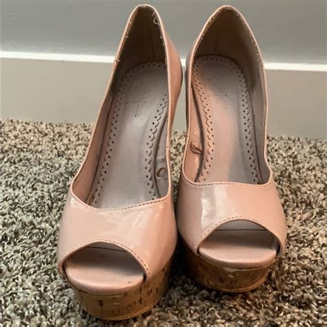 Shoes Nude Cork Wedge Heels Poshmark