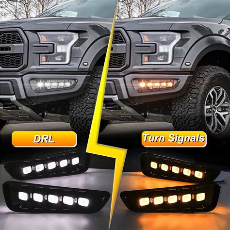 Buy Fannuo Led Fog Lights With Amber Turn Signals White Daytime Running