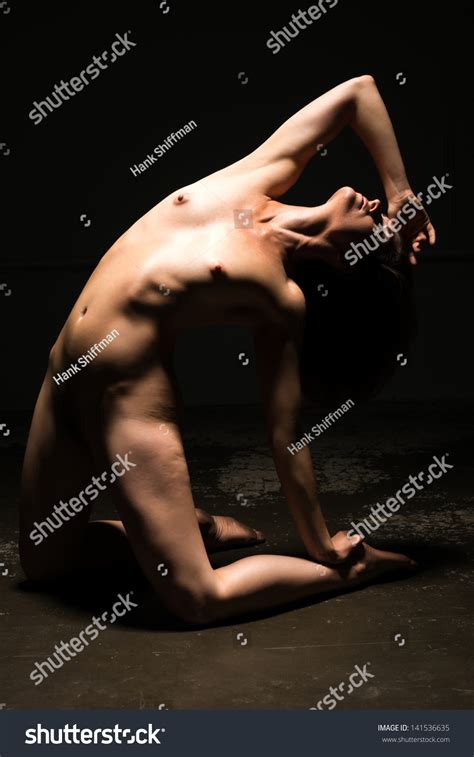 Beautiful Brunette Sitting Nude Deep Shadow Stock Photo 141536635 Shutterstock