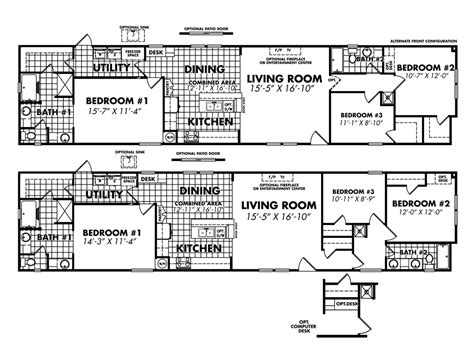 Cool 18 X 80 Mobile Home Floor Plans - New Home Plans Design