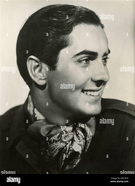 Portrait Of American Actor Tyrone Power Usa 1930s Stock Photo Alamy