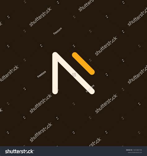 Letter N Outline Abstract Modern Logo - Royalty Free Stock Vector ...