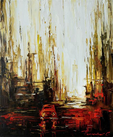 Modern Texture Abstract Wall Art, Contemporary Red White Oil Painting ...