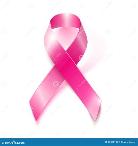 Pink Ribbon Breast Cancer Support Background Cartoon Vector