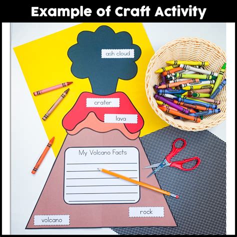 Volcano Craft | Natural Disaster Activity | Landforms | Volcano Writing ...