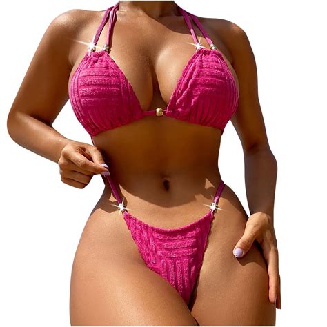 Ersazi Swim Suits For Women 2024 Swimsuit High Waist Lace Up Bikini