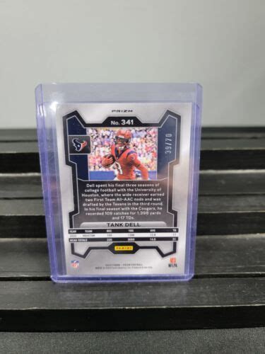 Tank Dell Panini Prizm Rookie Red No Huddle Disco Houston