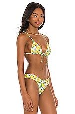 Weworewhat Triangle Bikini Top In Lemons All Over White Revolve