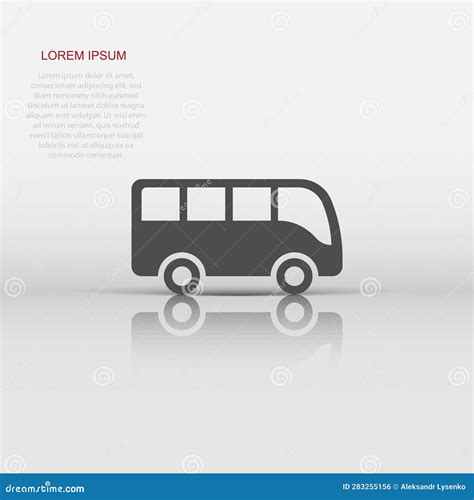 Bus Icon In Flat Style Coach Vector Illustration On White Isolated