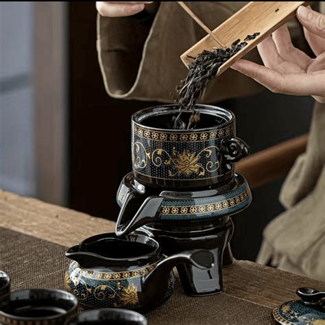 9pcs Tea Ceremony Set For Office And Gathering Automatic Ceramic