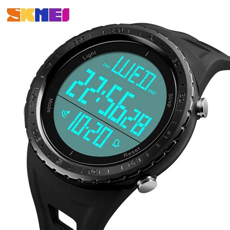 SKMEI Digital Sport Watch Mens Countdown Chrono EL Light Watches 5Bar