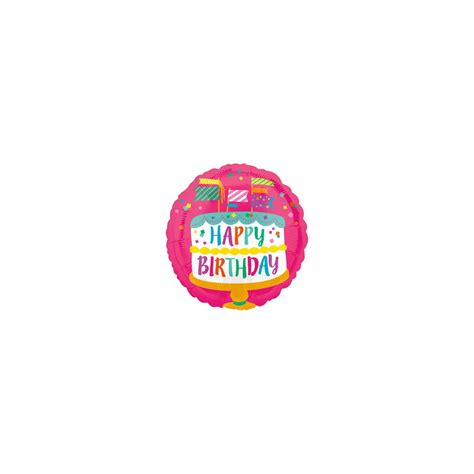 Palloncino Mylar Cm Happy Birthday Torta