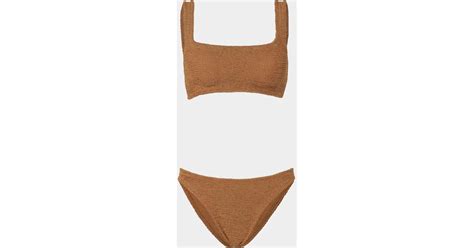 Hunza G Xandra Bikini In Brown Lyst