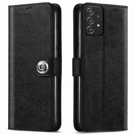 Nkarta Genuine Leather Finish Flip Back Cover Case Inbuilt Pockets