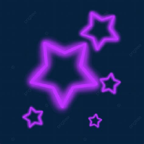 Hollow Star PNG Transparent, Neon Cosmic Spacecraft Purple Hollow Stars ...