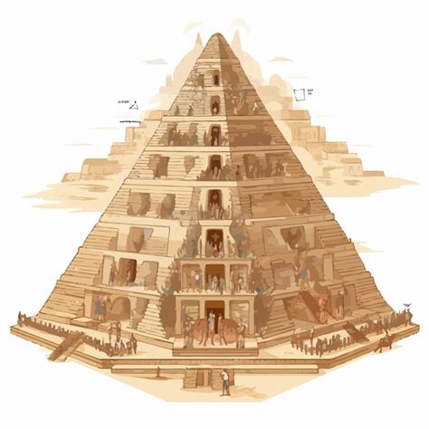 Premium Vector | Ancient_pyramid_of_power_structure_vector