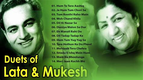 Evergreen Hindi Duets Songs Of Lata Mangeshkar And Mukesh Romantic Hits