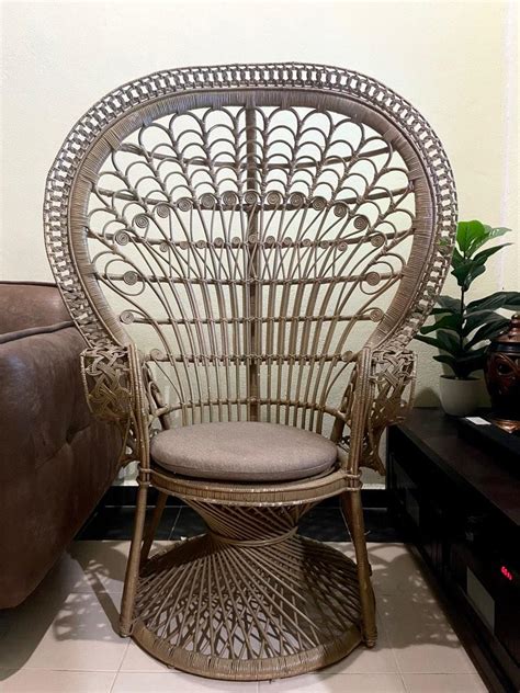 Peacock Chair Rattan And Wicker Natural Rattan Weaved Handcrafted