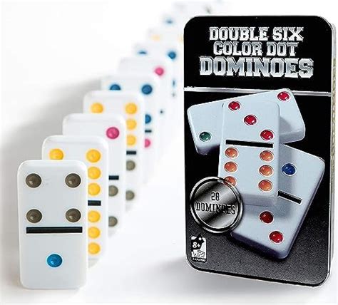 Buy BANQLYN Domino Tile Game Double 6 Color Dot 28 Pcs Dominoes Set