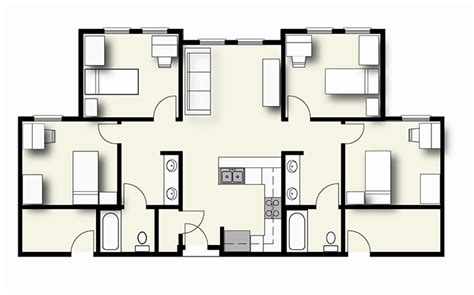 Student Apartment Floor Plans - floorplans.click