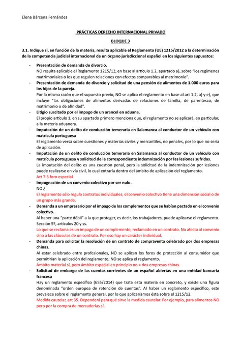 Prácticas D Inter PRIV 5º DADE PRÁCTICAS DERECHO INTERNACIONAL