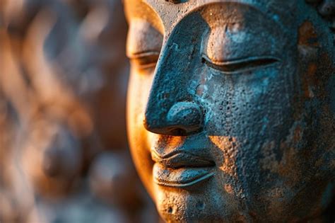 Premium Photo Buddhas Serene Face Symbolizes Wisdom And Peace In