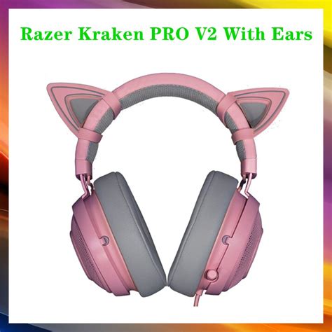 Razer Gaming Headset With Cat-Ear Kraken PRO V2 Competitive.Color Pink ...