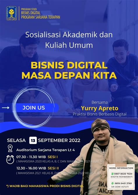 Sosialisasi Akademik Dan Kuliah Umum Bisnis Digital Sarjana Terapan