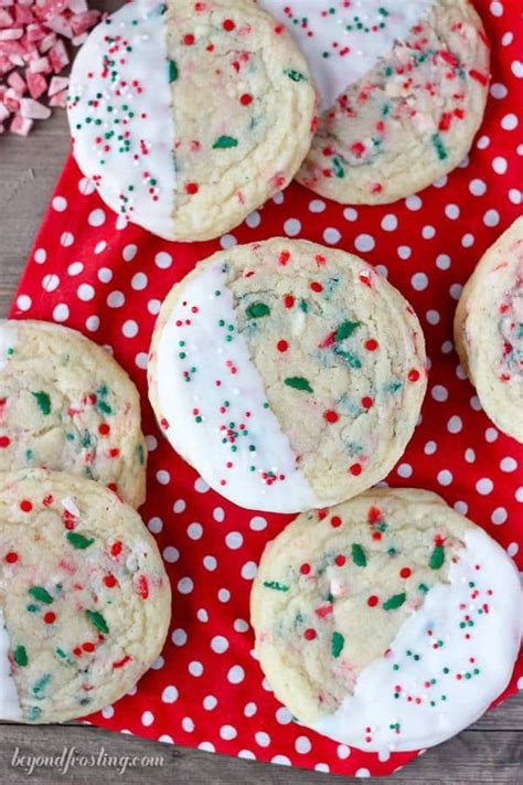 Soft Sugar Cookies With A Peppermint Crunch These White Chocolate